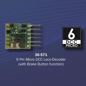Bachmann Branchline 36-571 6 Pin Micro DCC Loco-Decoder with Brake Function